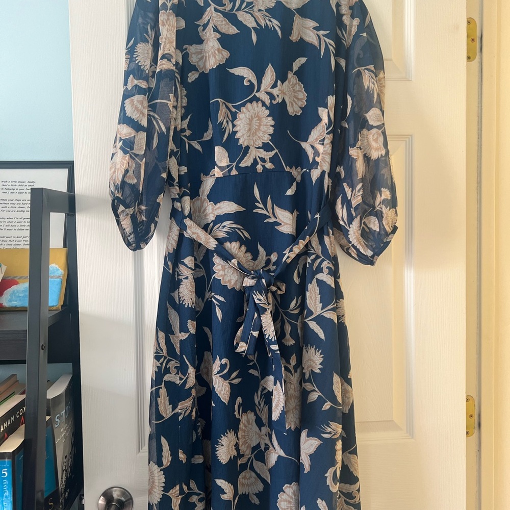 Floral Navy Ann Taylor Dress